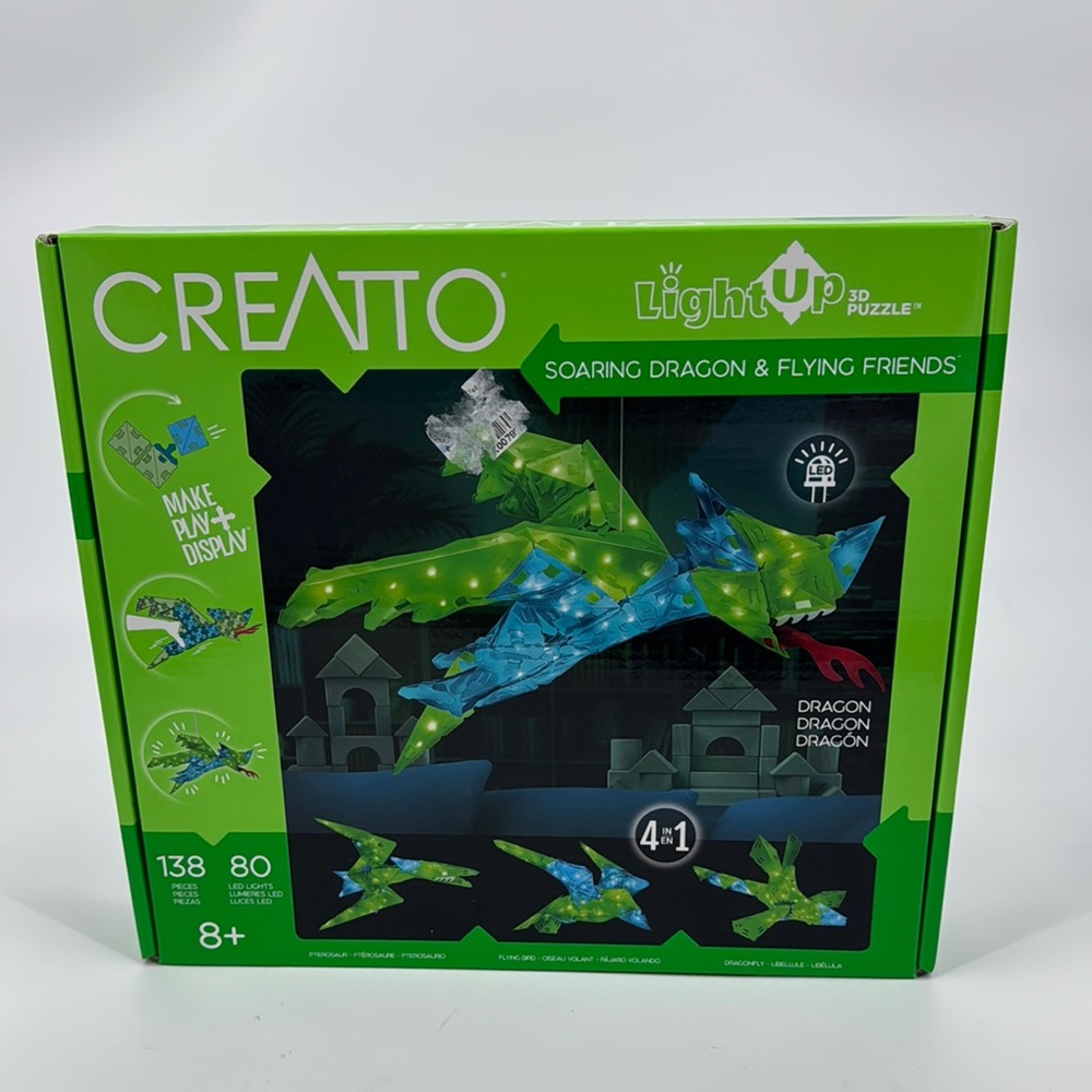 Creatto Light-Up 3D Puzzle - Dragon and Flying Friends NEW